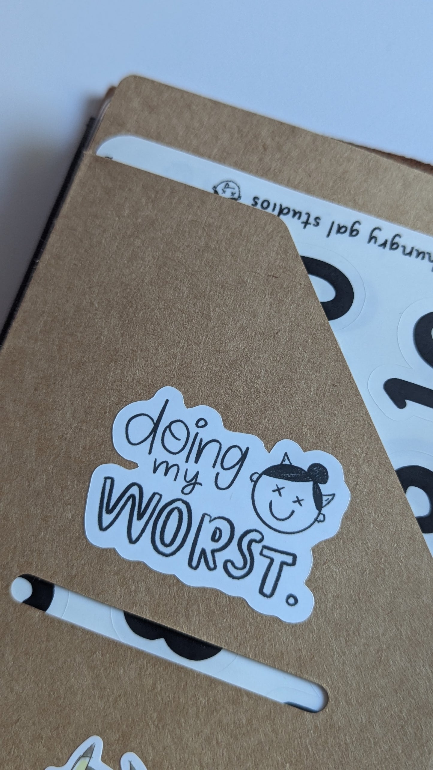 doing my worst - vinyl sticker